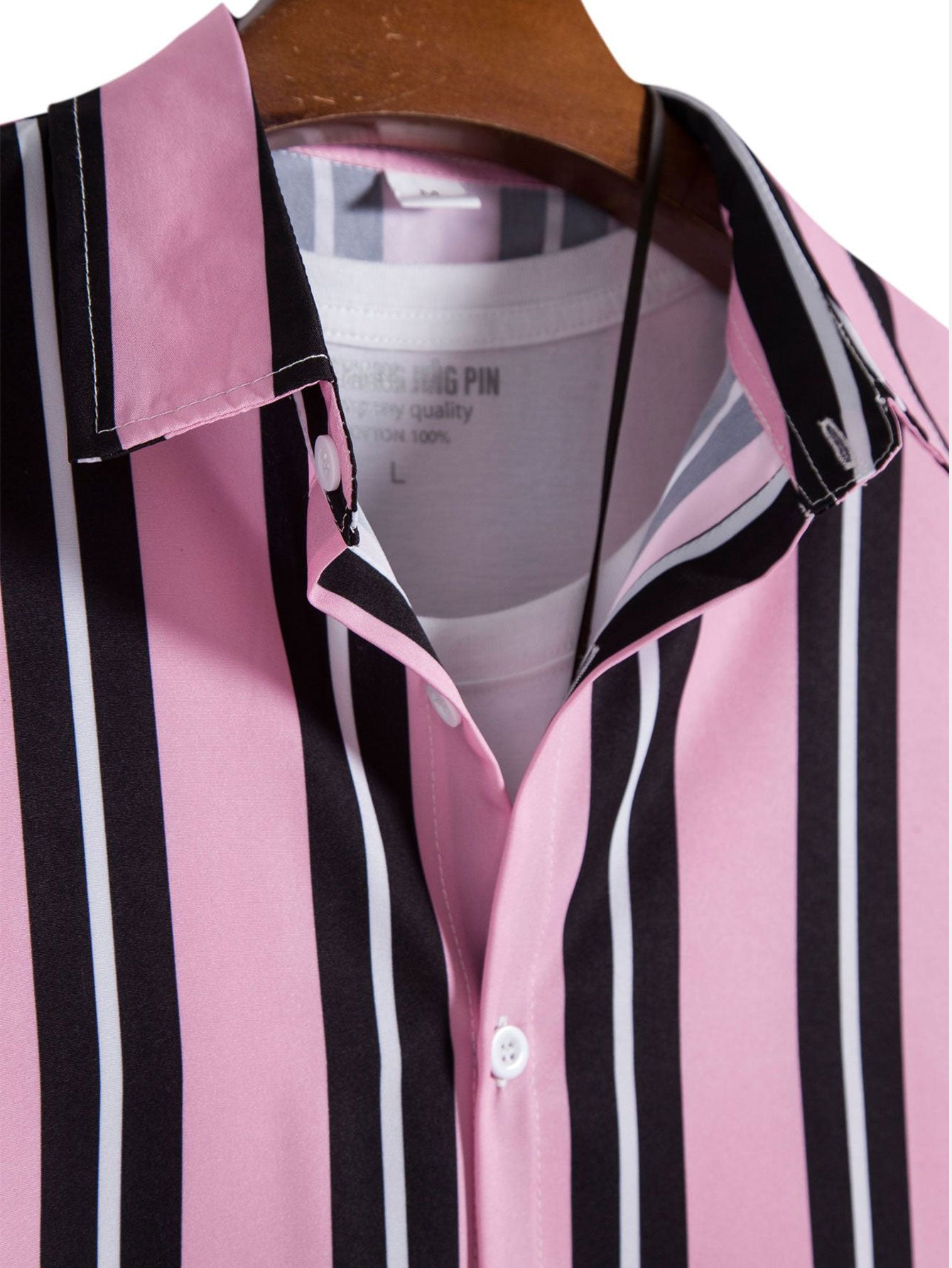 Striped Print Button Up Shirt